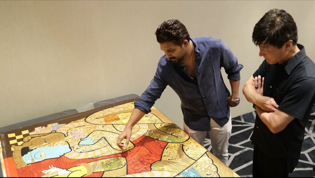 సీతారామ కళ్యాణం చిత్రపటాన్ని బహూకరించిన  అల్లు అర్జున్ Telugu News